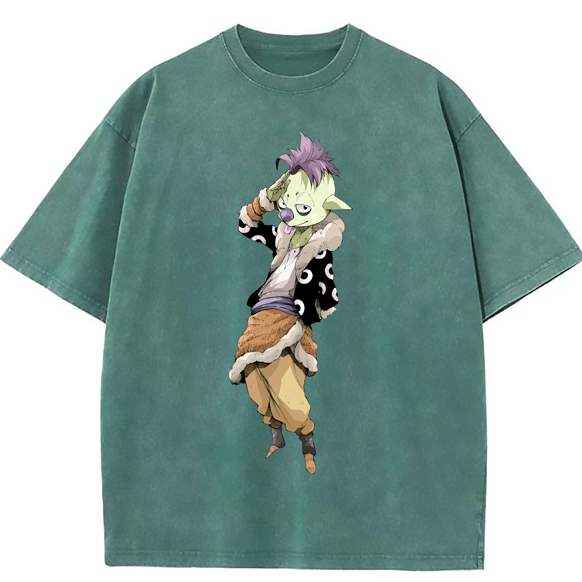 （画像用） 転スラ Regarding Reincarnated to Slime 綿100% ヴィンテージ風 半袖Tシャツ（フロントプリント）
